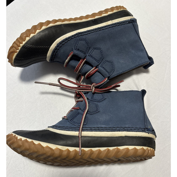 Sorel Women's 6 Out N About Blue Waterproof Duck Rain Boots Winter Classic - Picture 6 of 7
